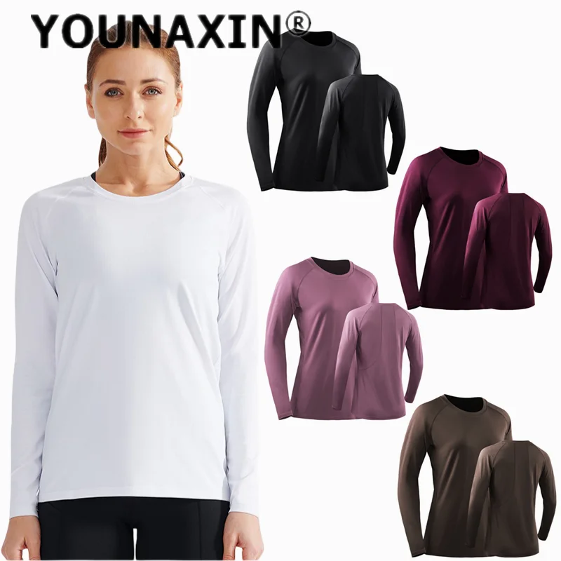 

Women's Long Sleeves T-shirts Gym Yoga Training Tight Fitness Clothes Cycling Running Top M L Sportswear M L XL 2XL 3XL 4XL