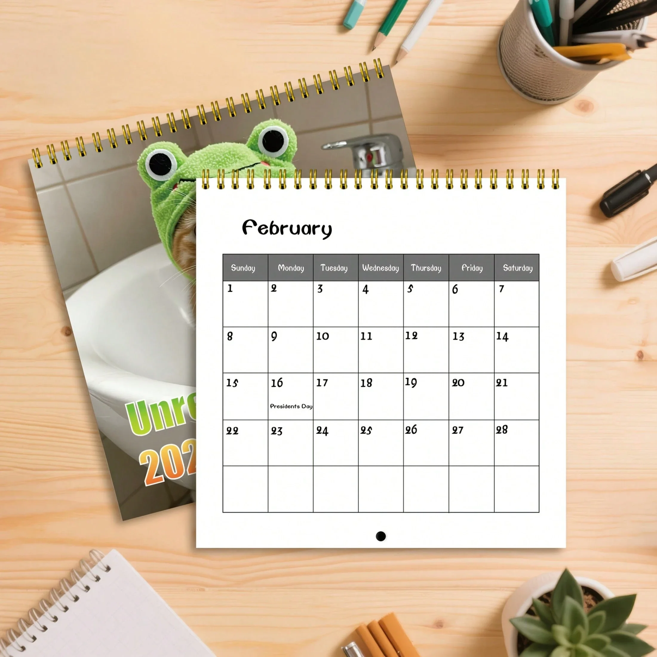 

Причудливый календарь Cat 2026 — для дня декабря с ежемесячными макетами. Идеальный подарок для праздников и любителей домашних животных для дома и офиса.