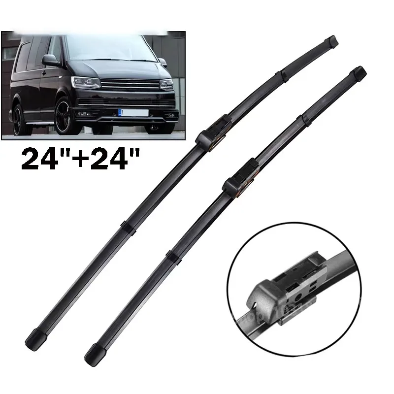 

Wiper Front Wiper Blades For VW Transporter T5 T6 Caravelle Multivan 2014 - 2023 Windshield Windscreen Window 24''+24''