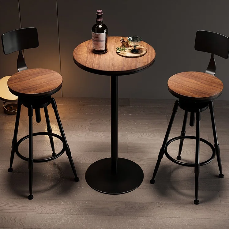 للتصميم الحديث كرسي طعام معدني للمطاعم مقعد مرتفع أثاث منزلي مقاوم للماء لغرفة المعيشة الخارجية #3