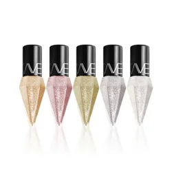 Eye Shadow Pearlescent Diamond Eye Shadow Liquid 5-color Sequins MakeUp Smooth Mini Fine Brush Eyeliner Shine And Head