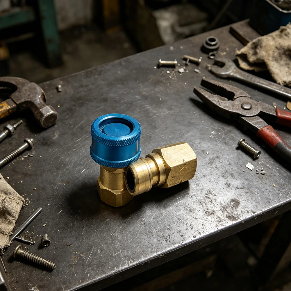 Brass Quick Disconnect Gas Fitting With Thermal Shutoff For Commercial Kitchen Appliance Connection Heat Exchanger Component