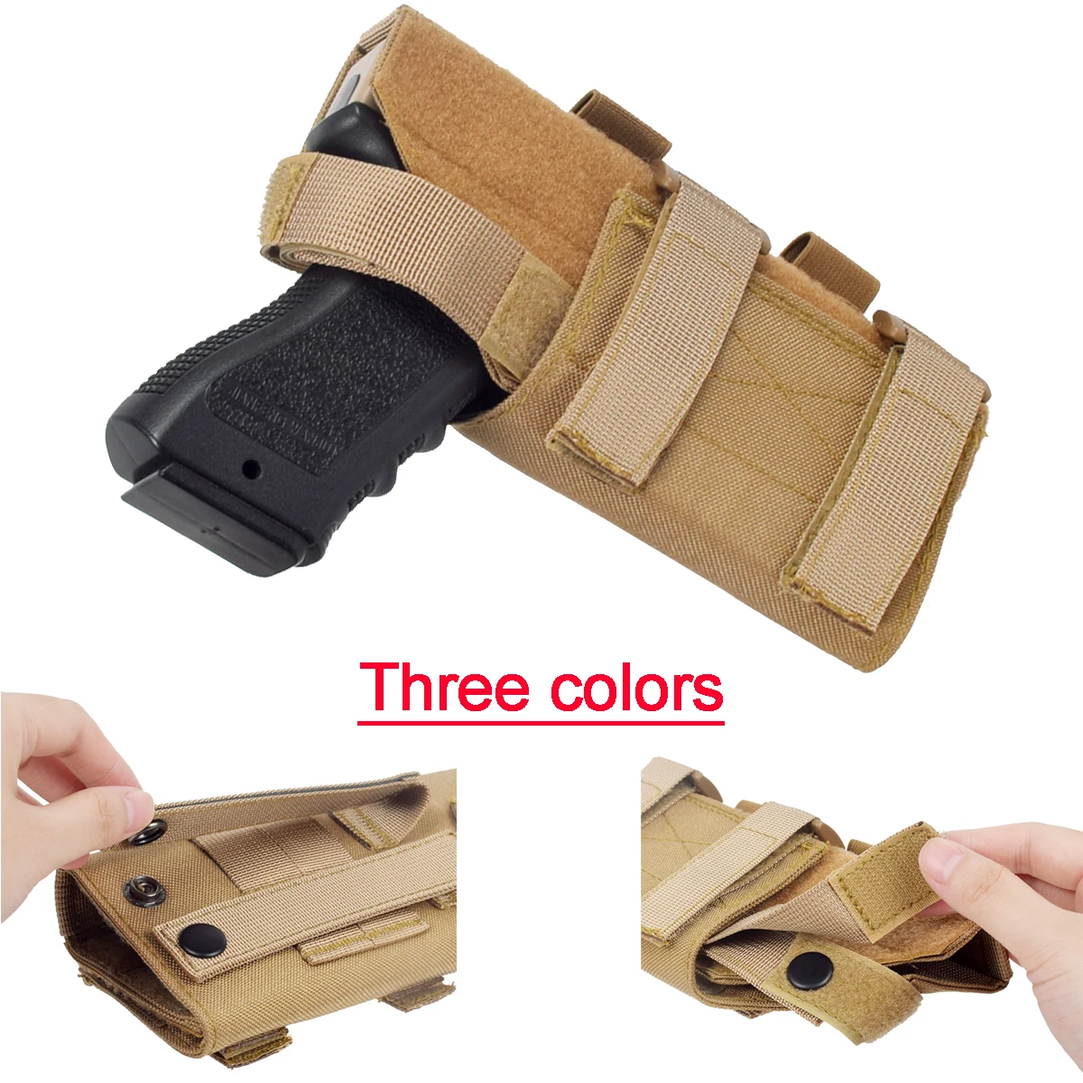 

Tactical Glock 17 19 22 23 31 32 34 35 Nylon Gun Holster Molle Modular Belt Pistol Holster For Right Handed Shooters M9 1911