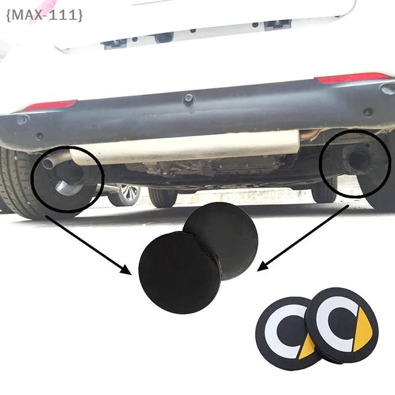 【F2-MAX111】2Pcs Rear Waterproof Exhaust Tip Cover Protector - Anti-Rust Tail Pipe Cap for Smart Fortwo Forfour W451 W453