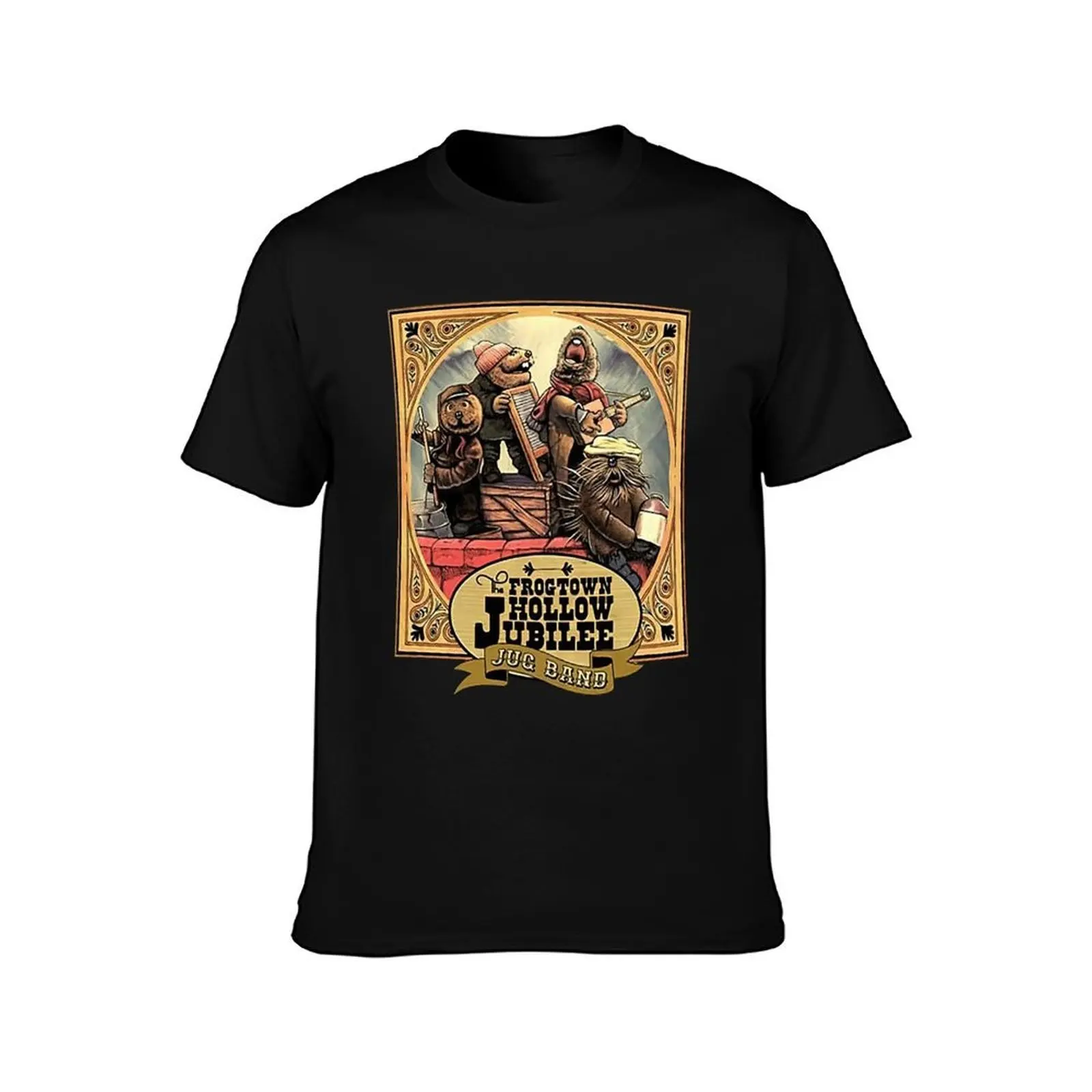 THE FROGTOWN HOLLOW JUBILEE JUG BAND T-Shirt Christmas Casual Tee Shirt T-Shirt