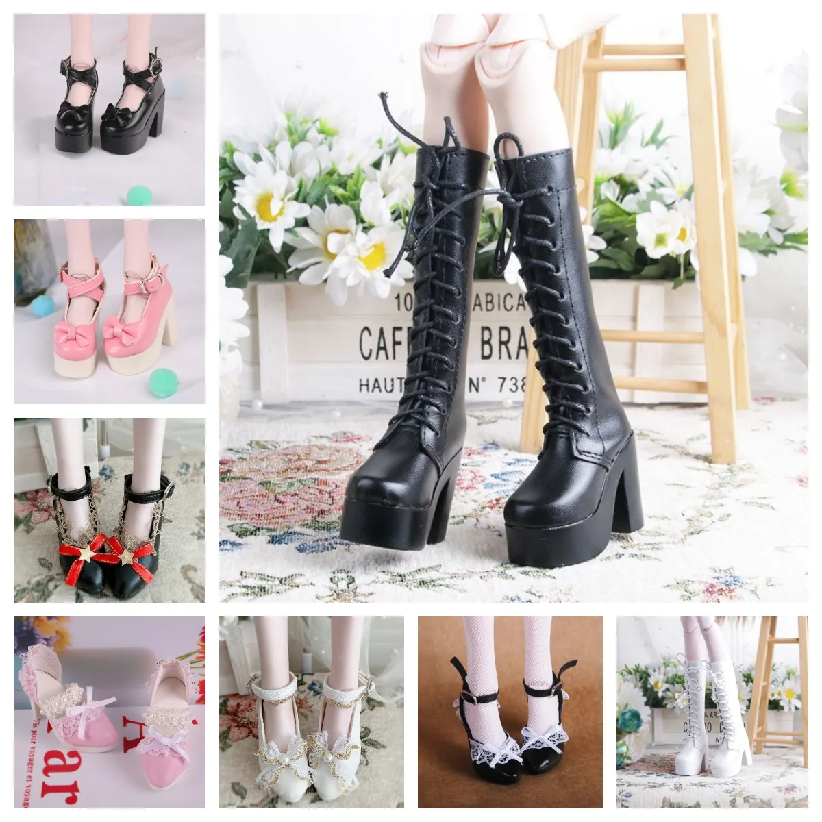 New 60cm Doll Shoes for 1/3 Bjd Sd Doll Replacement Doll Accessories High Heels Martin Boots  Girl Toys Dress Up Birthday Gift