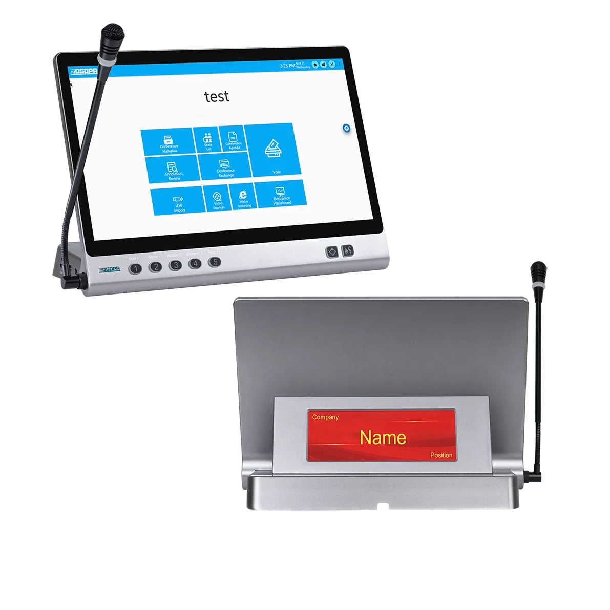 Paperless Double-Sided Desktop Chairman Delegate Speaking and Voting Terminal desktop conference