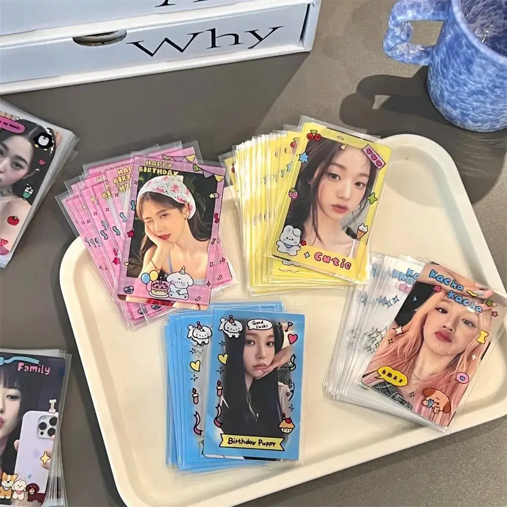 Display Sleeves Small Card Case Photo Protective Transparent Card Film Cartoon Idol Picture Photo Card Holder Stationery