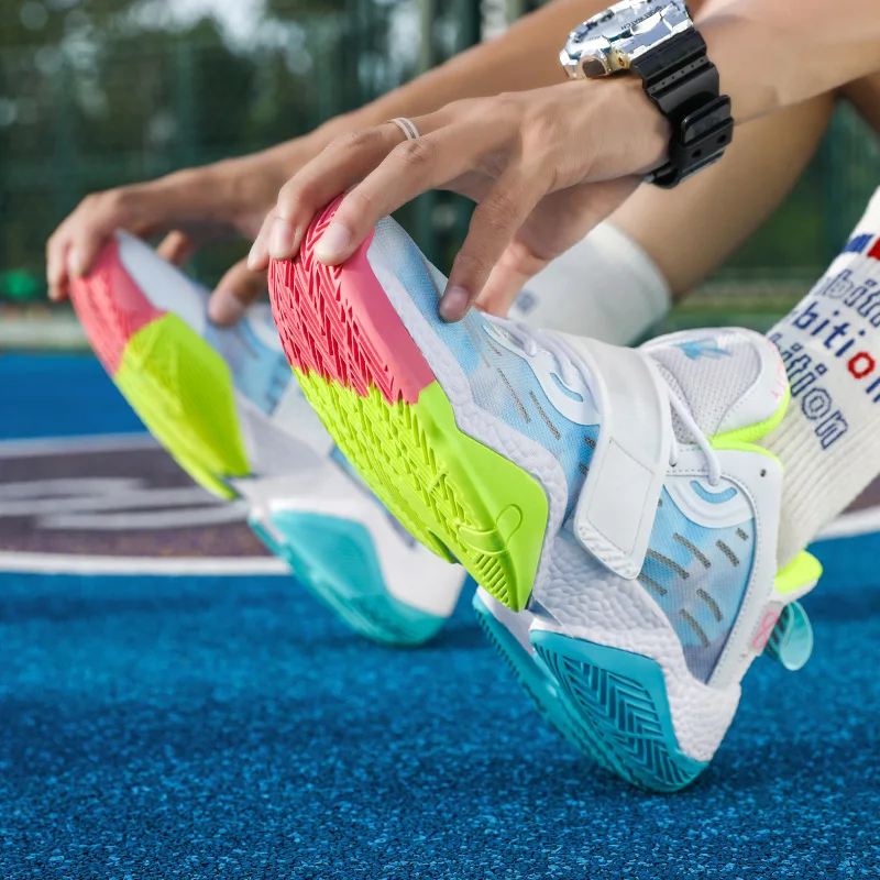 New High-quality Basketball Shoes Men Sports Shoes Breahable Mesh Kids Basketball Sneakers Athletics Basket Shoes Women Sneakers