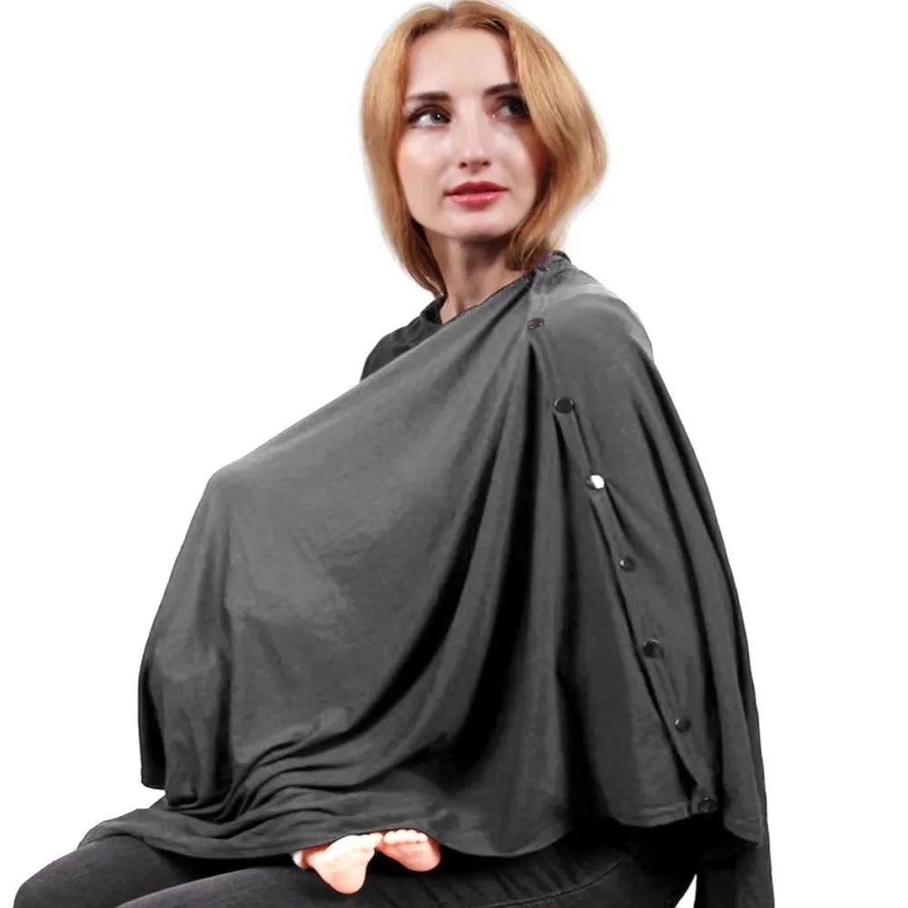 Comfortable Maternal Nursing Covers Button Anti-Exposure Breastfeeding Blanket Adjustable Cotton Mother's Nursing Towel
