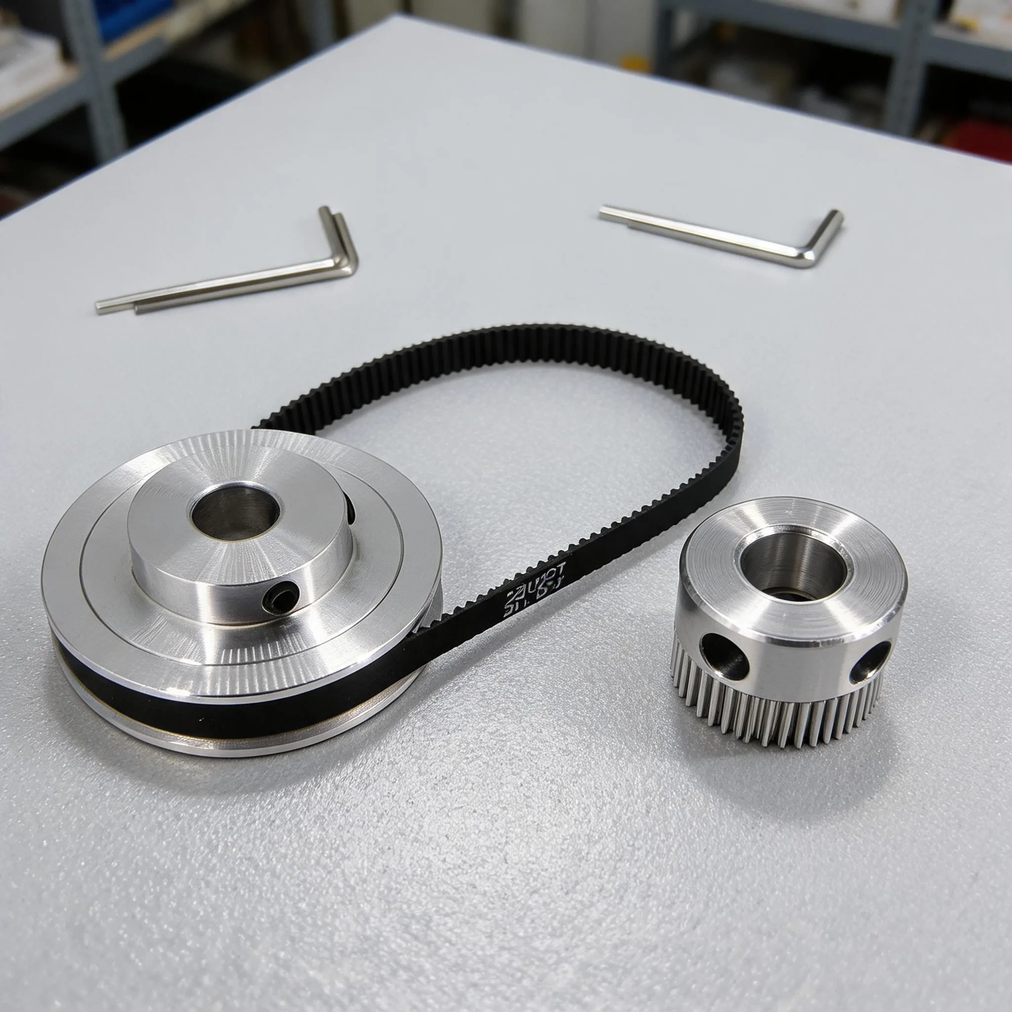 5pcs/set Aluminium Timing Pulley 20 Teeth 8mm Hole With 80 Teeth 10mm Hole Belt Length 250mm Width 6mm Belt 5pcs/set