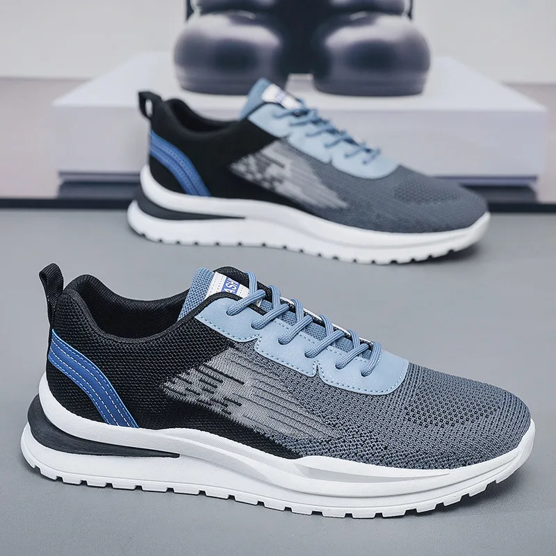 Lightweight Running Men Shoes 2024 Men's Designer Mesh Breathable Casual Sneakers Lace-Up Male Outdoor Sports Tennis Male Shoes