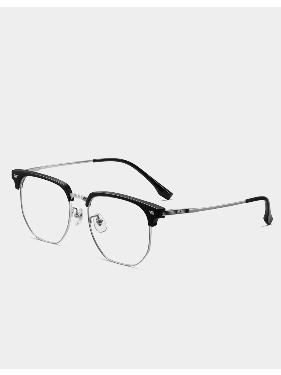 CAPONI 2025 Neue Brille Herrenrahmen Reines Titan Vintage Brillen UV400 Schutz Klassische Markendesignerbrille J23604 – Detail 10