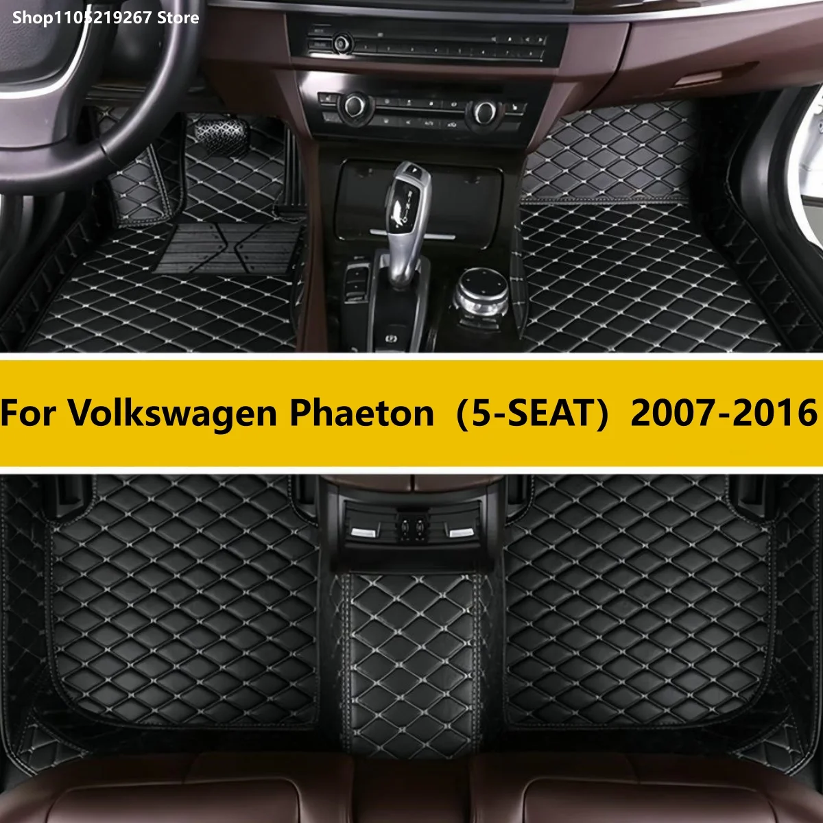 

Custom Car Floor Mats For Volkswagen Phaeton（5-SEAT）2007 2008 2009 2010 2011 2012 2013 2014 2015 2016 Custom auto foot Pads