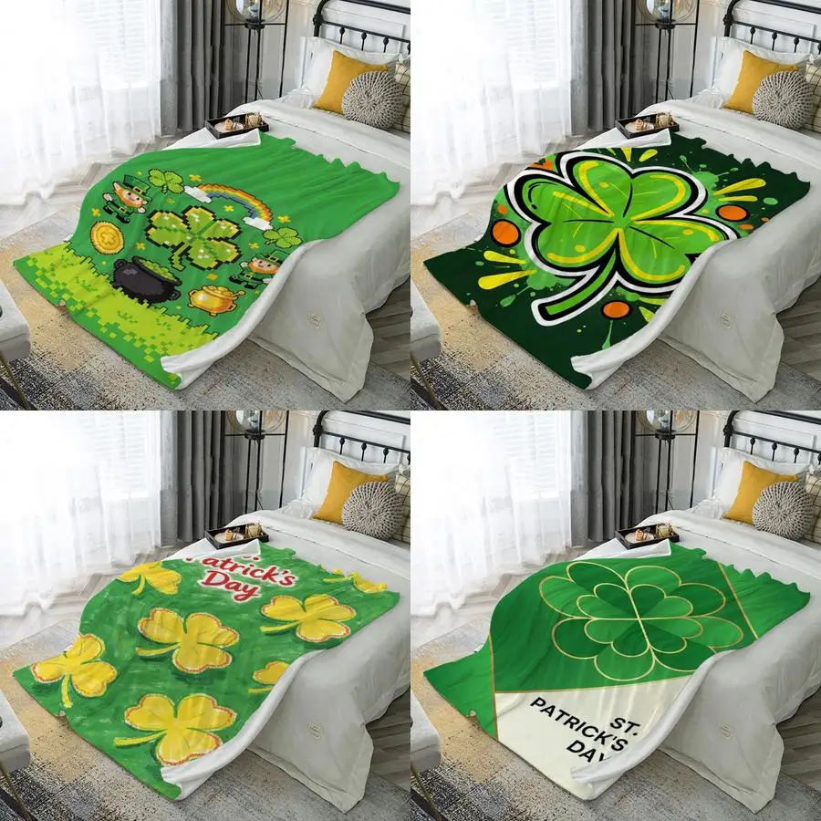 

Плед из микрофибры в стиле 2D-казенчики, для спальни, гостиной, дивана, мягкий и комфортный, для декора дома