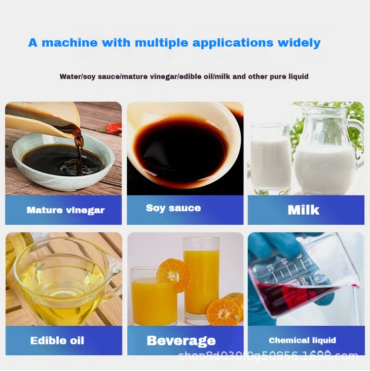 Machine d'emballage de liquide électrique commerciale, machine de remplissage multifonctionnelle pour le soja, le vinaigre et les détails quantitatifs