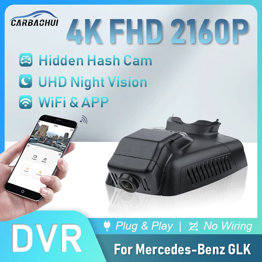 4K 2160P Car DVR Plug and Play Dash Cam Camera HD Night Vision Video Recorder For Mercedes-Benz GLK Class GLK X204 Deluxe Model