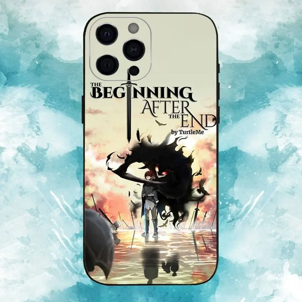 حافظة هاتف T-The B-Beginning After The End لهاتف iPhone17,16,15,14,13,12,11 Plus، Pro Max غطاء أسود ناعم