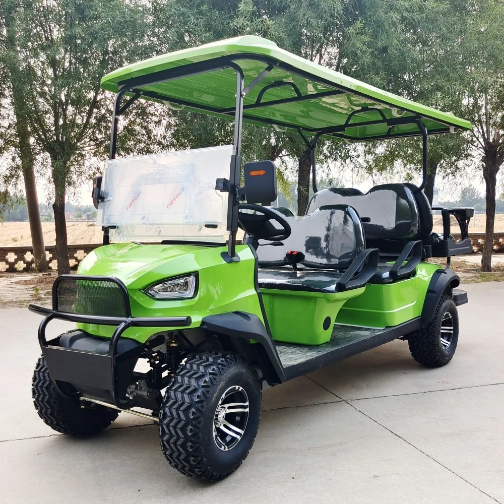 4000W Motor 60v/72V Ac System 4 Wheel Classic 4 Seater Lift Off-Road Electric Golf Cart Shuttle Bus