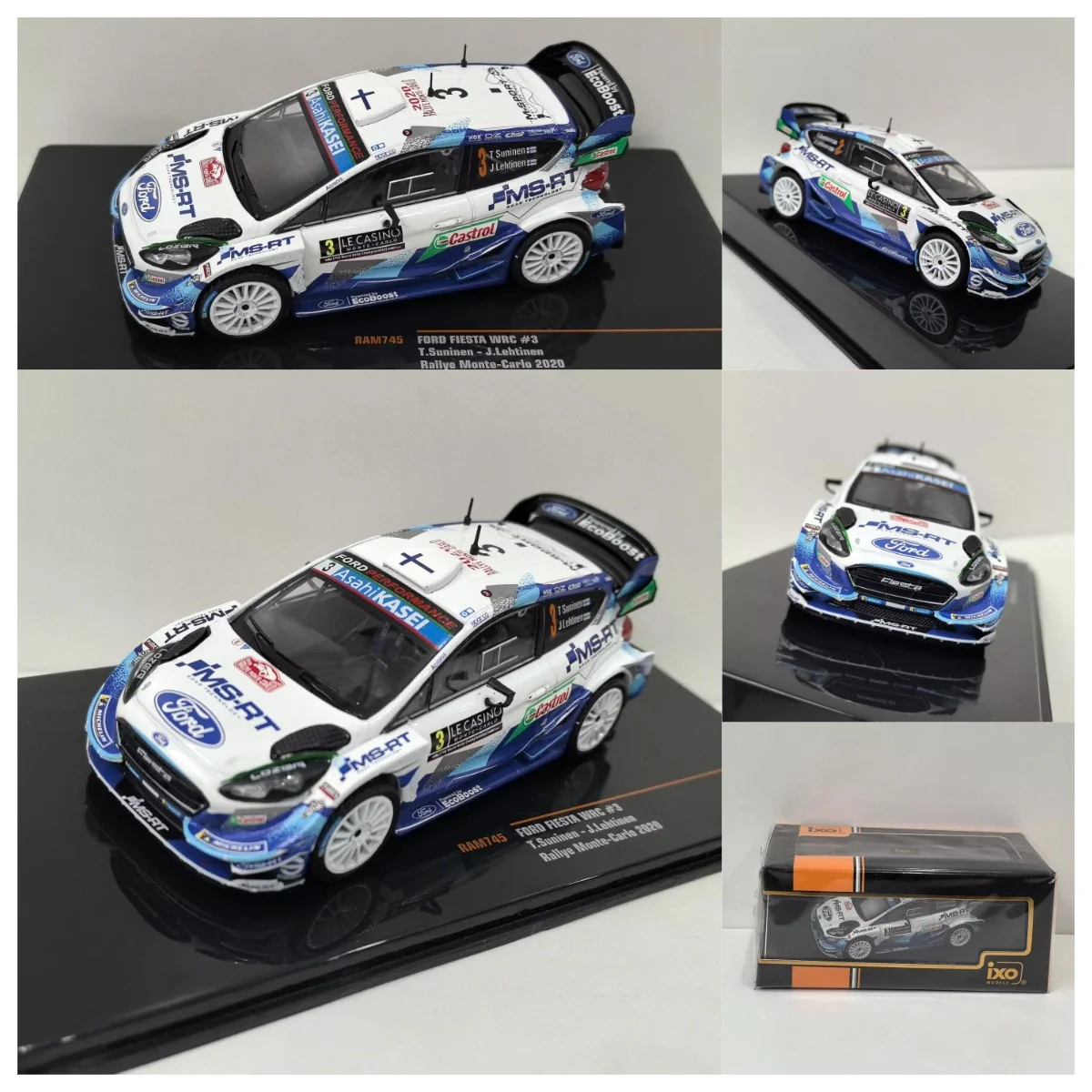 

Paint Surface Defects IXO Diecast 1/43 Scale FORD FIESTA WRC #3 2020 Racing Car 47 Alloy Car Model