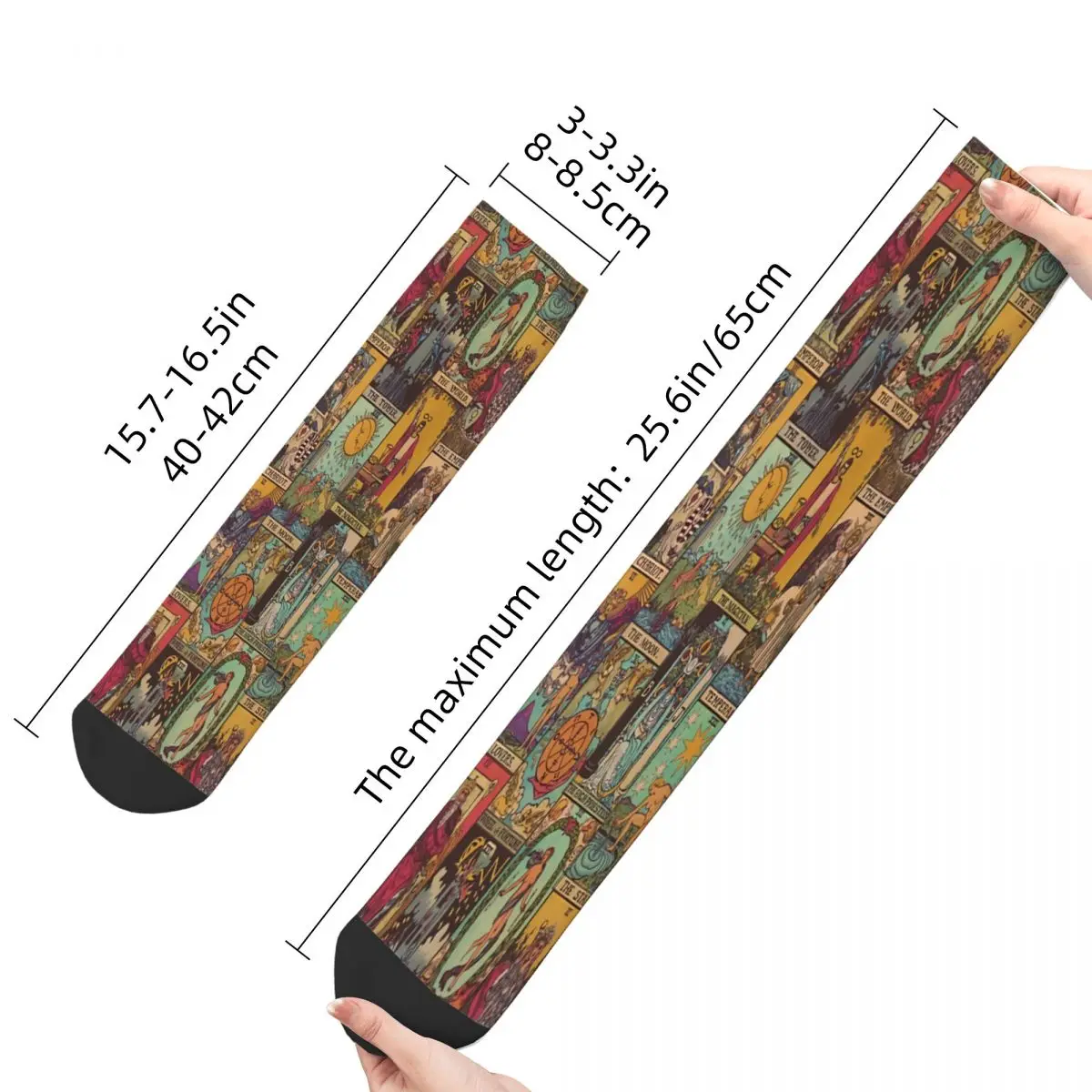 The Major Arcana Tarot Socks Male Mens Women Winter Stockings Hip Hop