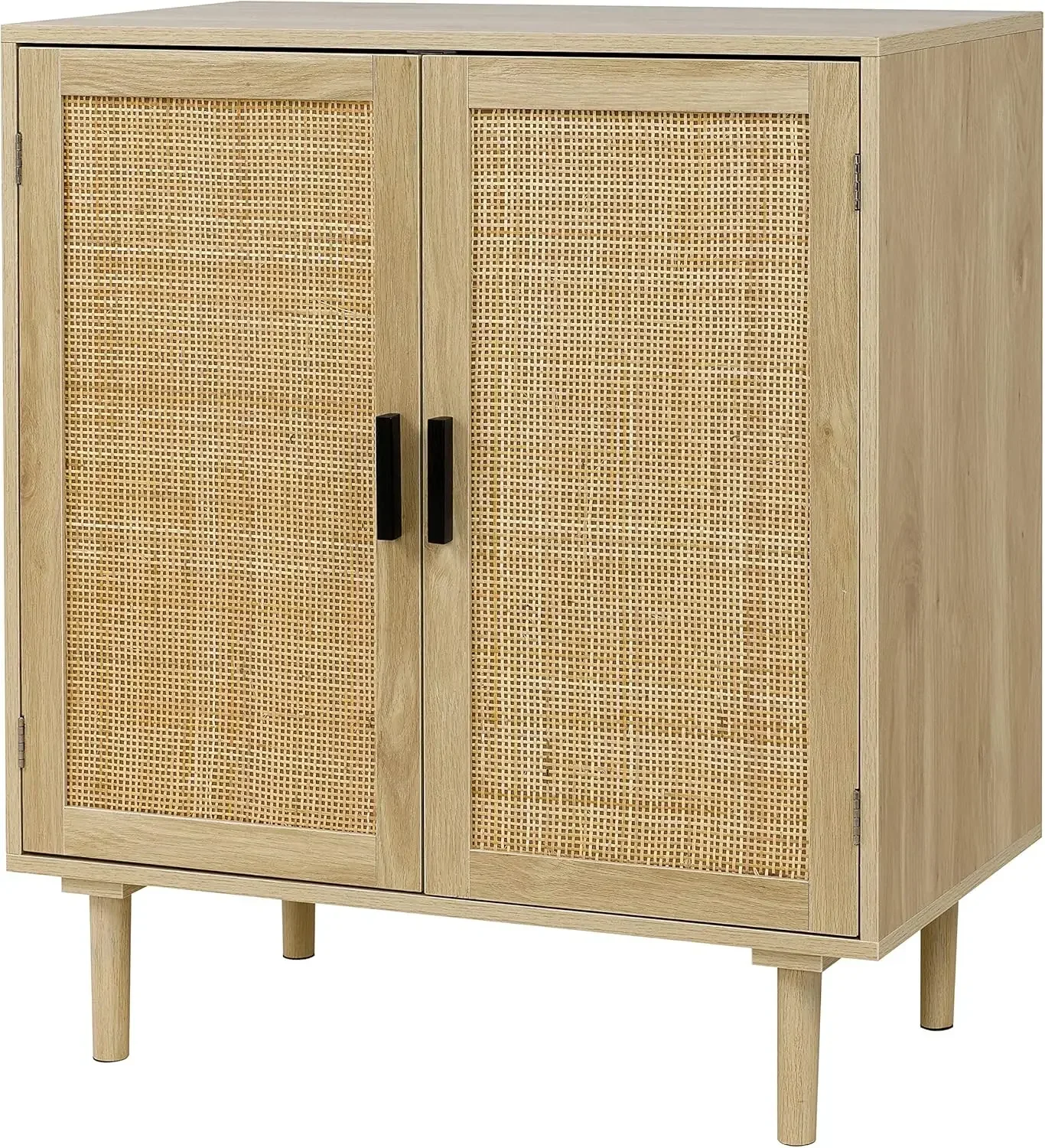 Sideboard Buffet Kitchen Storage Cabinet with Rattan Decorated Doors, Dining Room, Hallway, Cupboard Console Table, Liquor