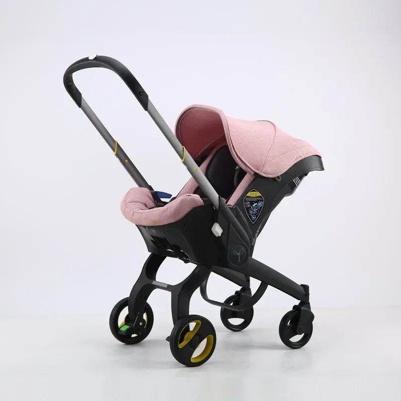 

Foldable Baby Stroller High Landscape Lightweight Newborn Stroller Two-way Swivel Seat Multifunction Baby Stroller 4 in 1