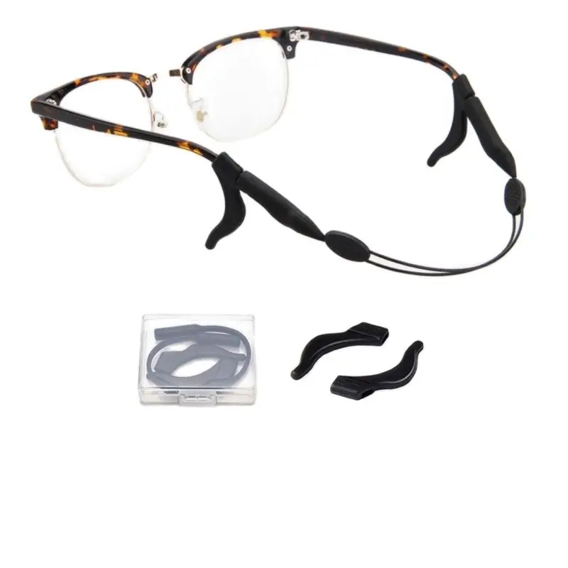 

Football Basketball Styling Glasses Anti-slip Cover Adjustable Ear Clip Eyewear Belt Rope Sport Silicone Ear Hook Frame