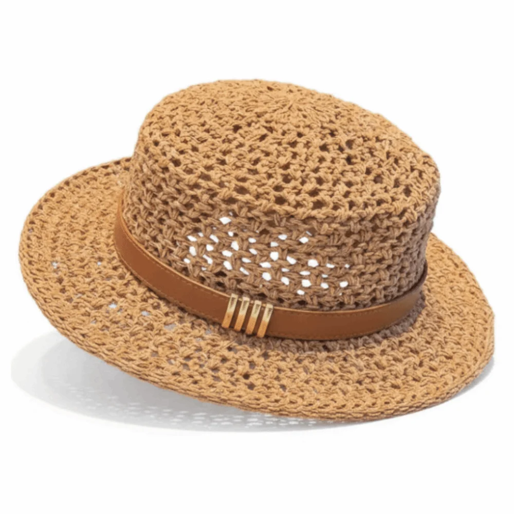 chapeu-de-palha-estilo-vintage-com-aba-larga-e-topo-plano-leve-artesanal-e-vazado-com-acabamento-requintado