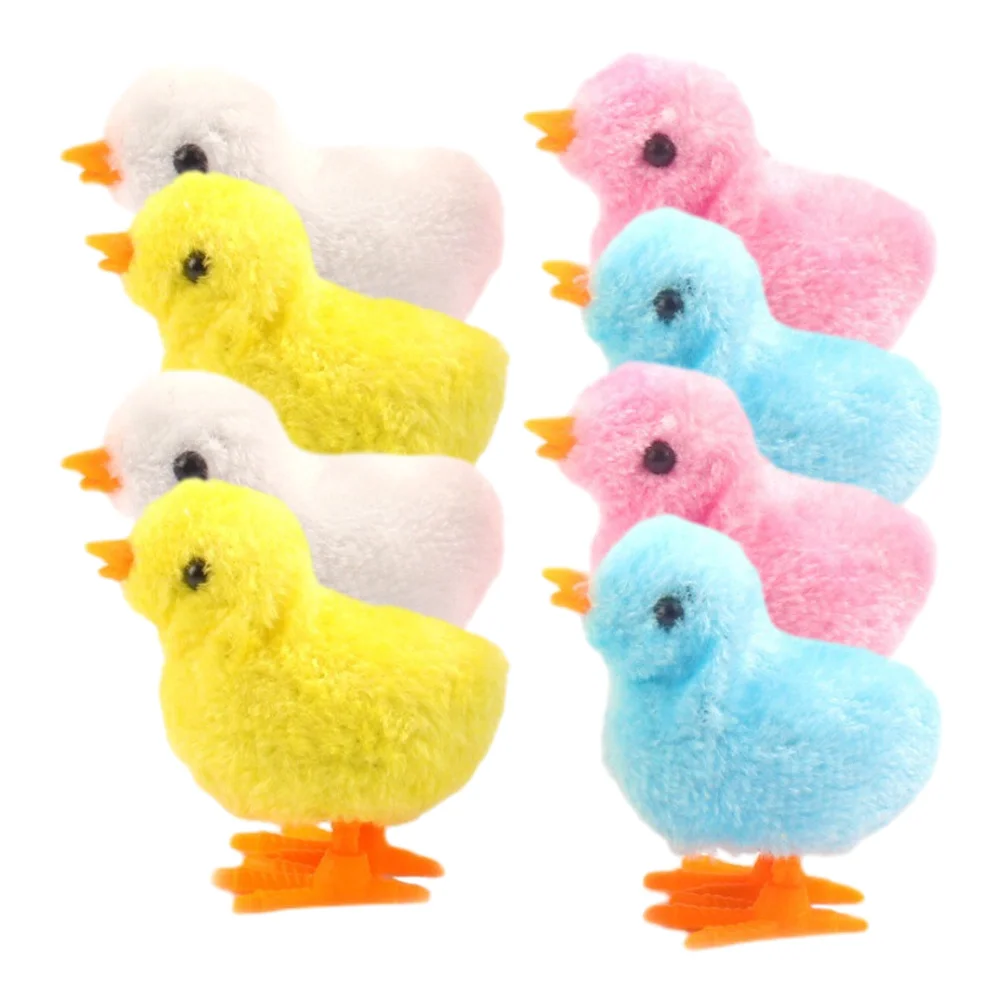 

8 Pcs Wind-up Chicken Toy Pet Interactive Walking Baby Filler Gift Bag Fillers for Kids Pp Easter Basket Stuffer