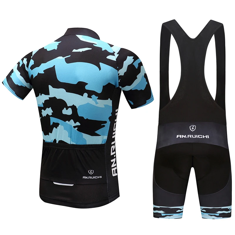 Summer Unisex Bicycle Cycling Sets Anti-sweat Camouflage Pattern 3D Padding Cushion Sport Jerseys Customized/Wholesale Service