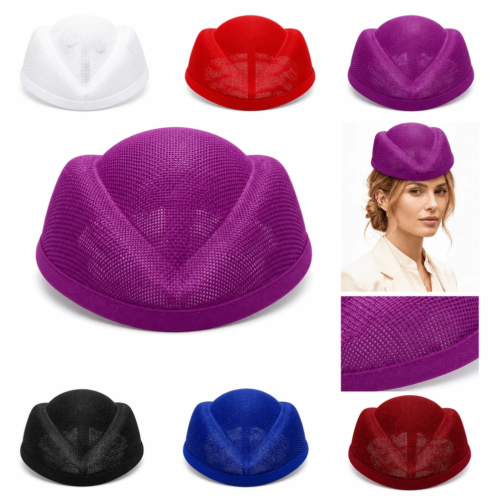 New Linen Fascinator Hat Base Plain Base Opera Headpiece Millinery Base Hat Versatile DIY Hat Base Party Occasion