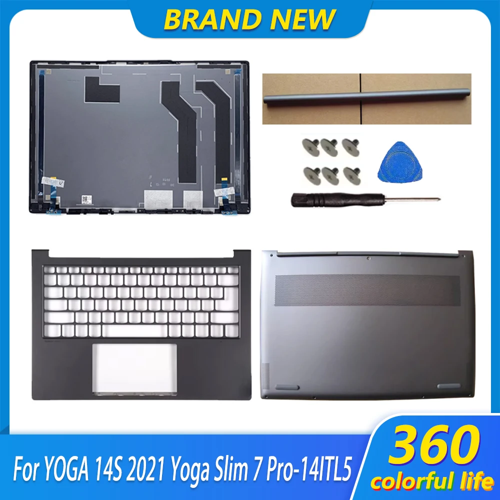 Original Laptop Topcase For YOGA 14S 2021 Yoga Slim 7 Pro-14ITL5 14ACH5 LCD Screen Back Cover Palmrest Upper Lower Bottom Case