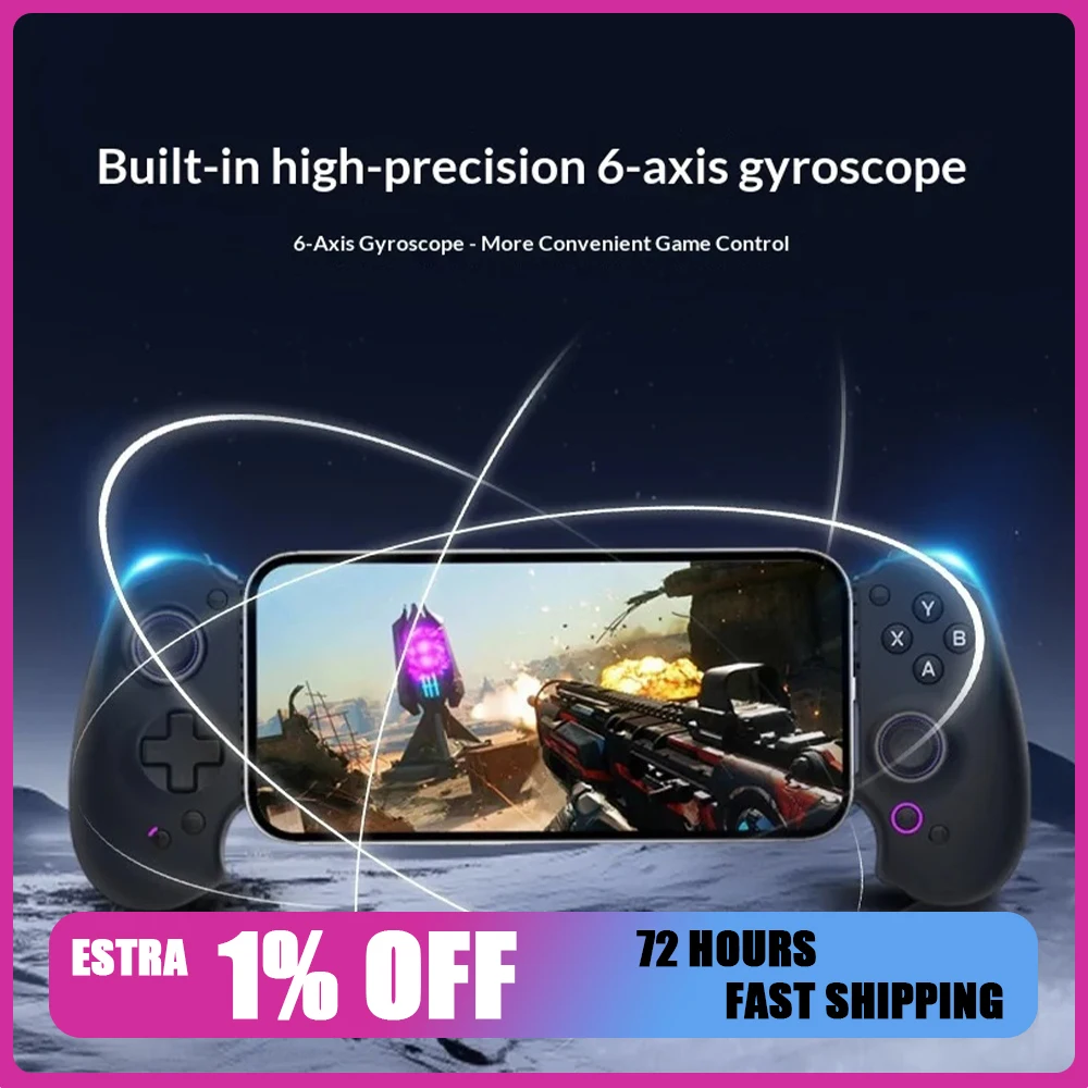 Abxylute S9 스트레치 게임 컨트롤러 안드로이드 IOS Type-C 블루투스 휴대폰 게임패드 (델타 액션, 패스 오브 엑사이트 2 게이머용)