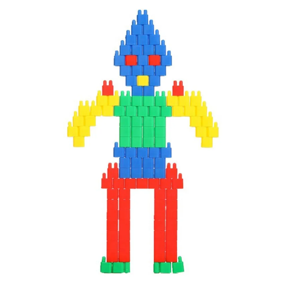 

100Pcs Bullet Head Blocks Educational Playset Colorful Shapes for Kids Learning Counting Letters and Patterns Blocks
