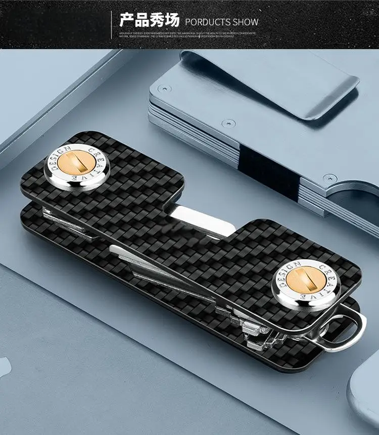 Mens Key Organizer - Compact Metallic Key Holder | Minimalist Innovative Keyholder | Smart Keychain Secures 1-10 Keys