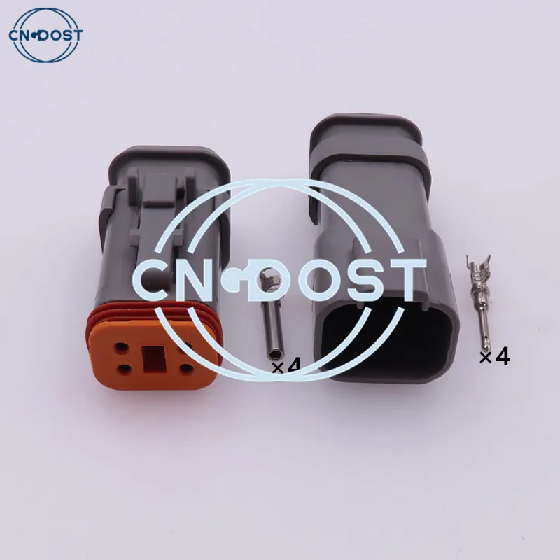 

1 Set 4 Pin Automobile Pump Truck Nozzle AC Assembly Cable Harness Connector DT04-4P-E008 DT04-4S-E008