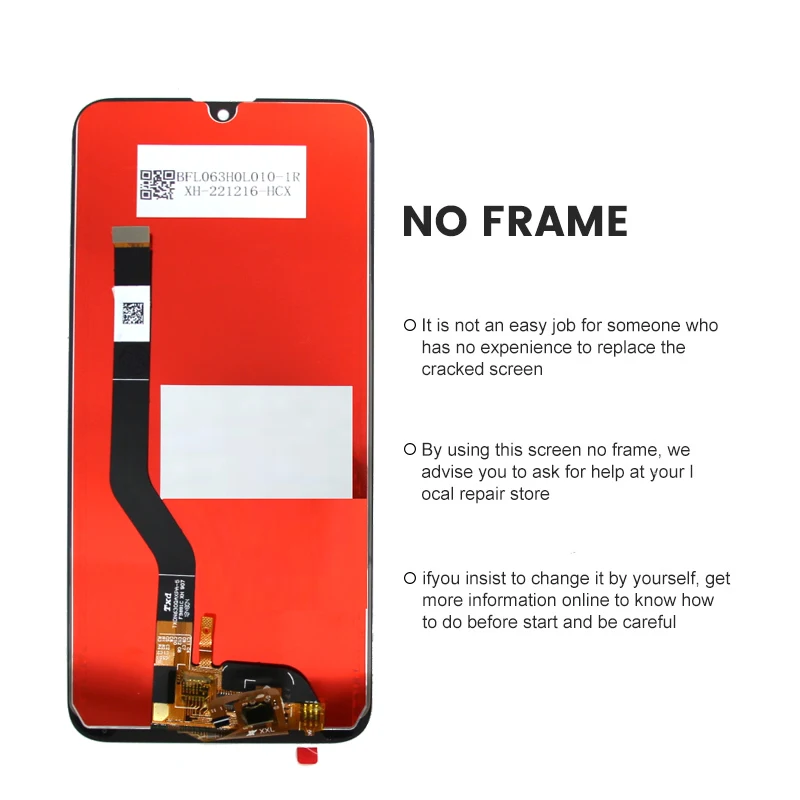 Display LCD Touch Screen Digitizer, Montagem com Frame, Huawei Y7 2019, DUB-LX3, DUB-L23, DUB-LX1