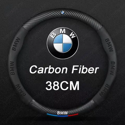 자동차 3D 엠보싱 통풍 스티어링 휠 커버, BMW M 파워 M3 M4 M5 E36 E39 E46 E60 E90 F10 F15 F20 F25 F30 G30 X1 X3 X5 X7
