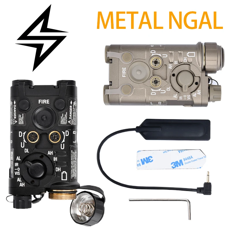 

WADSN NGAL Red/Green/Blue Infrared Laser White Strobe LED Light 2.5 Plug End Switch Metal L3-NGAL Indicator Picatinny Mount