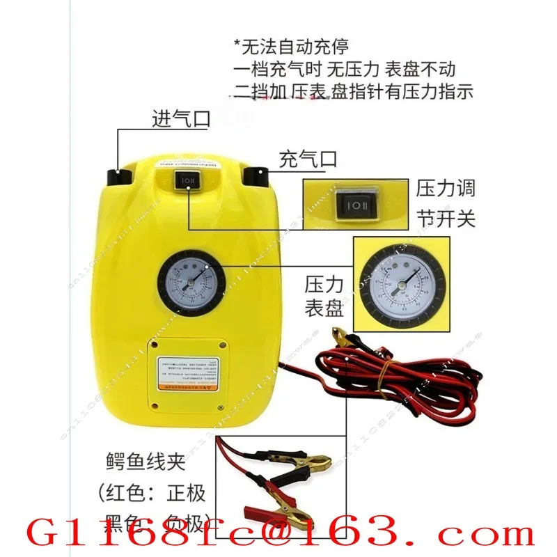 Electrical High Pressure DC12V Electric Air Pump Inflatable Boat Dinghy Raft Sup Surf Board Stand Up Paddle Kayak Canoe GP-80