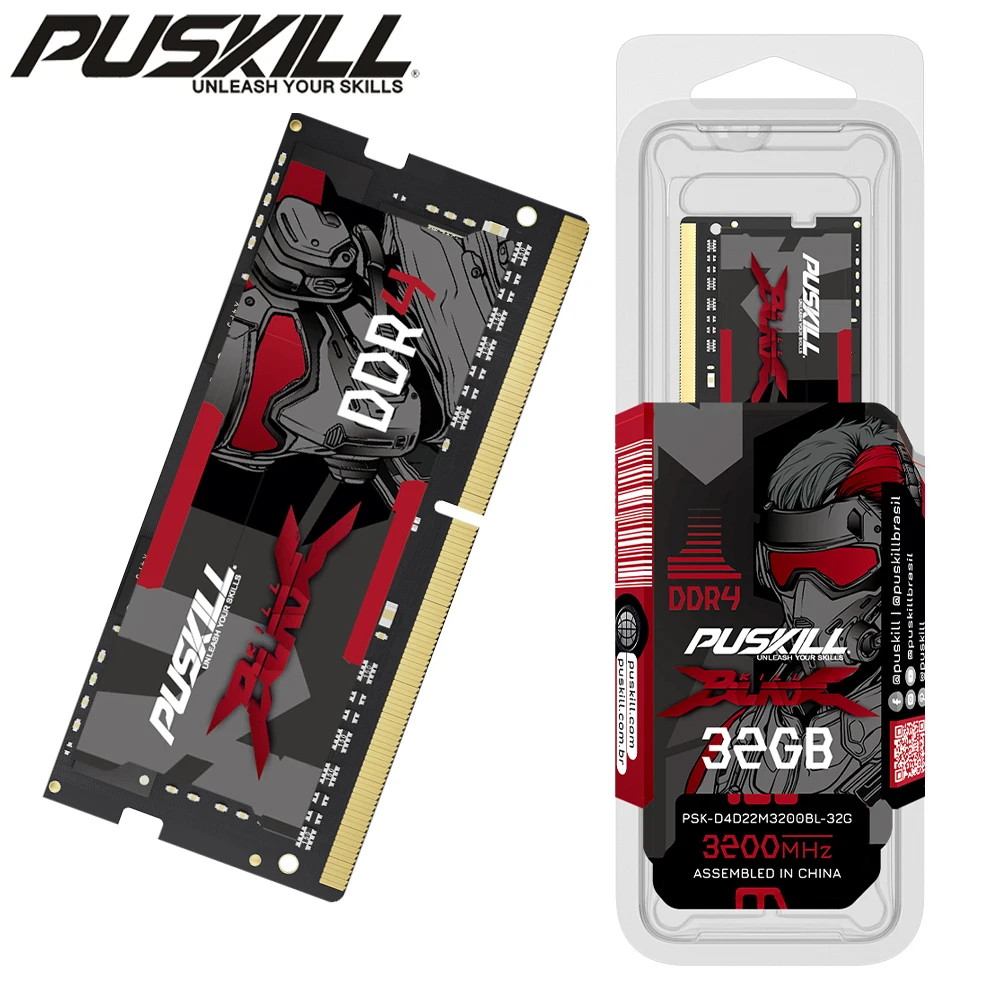 PUSKILL Memoria Ram Notebook DDR4 DDR3L 16 GB 8 GB 4 GB 32 GB 3200 2666 2400 1600 1333 Sodimm Pamięć do laptopa