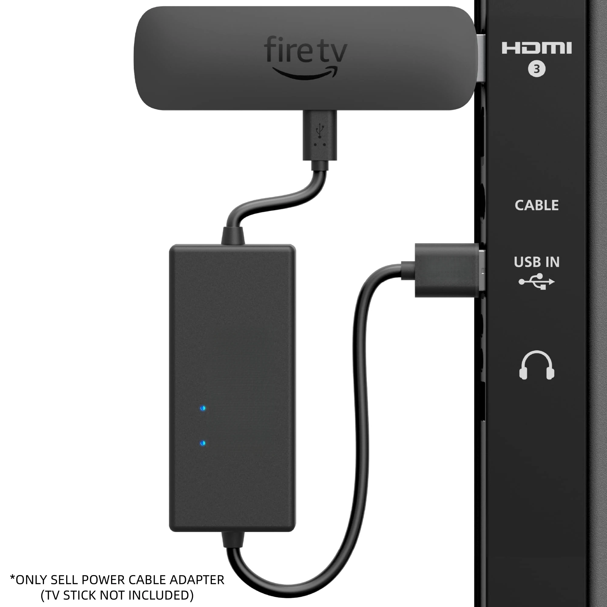 �y�Z�[�����zAMZ Fire TV Stick�p�d���P�[�u���A�_�v�^�[�AFire TV Stick���e���r��USB�|�[�g���璼�ڐڑ��iAC�A�_�v�^�[�s�v�j