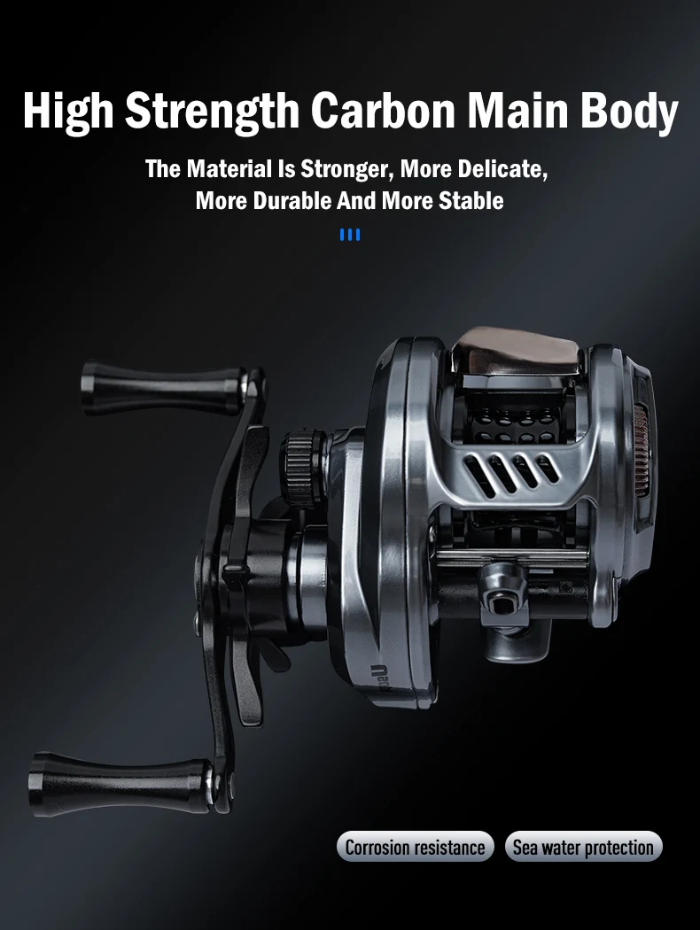Leydun Neue Lysop-Baitcasting-Angelrollen, 125 g, ultraleicht, 7,6:1, Übersetzungsverhältnis 4,5 kg, Drag-Power-Köderwurfrolle, Baitcaster Tackle – Detail 7
