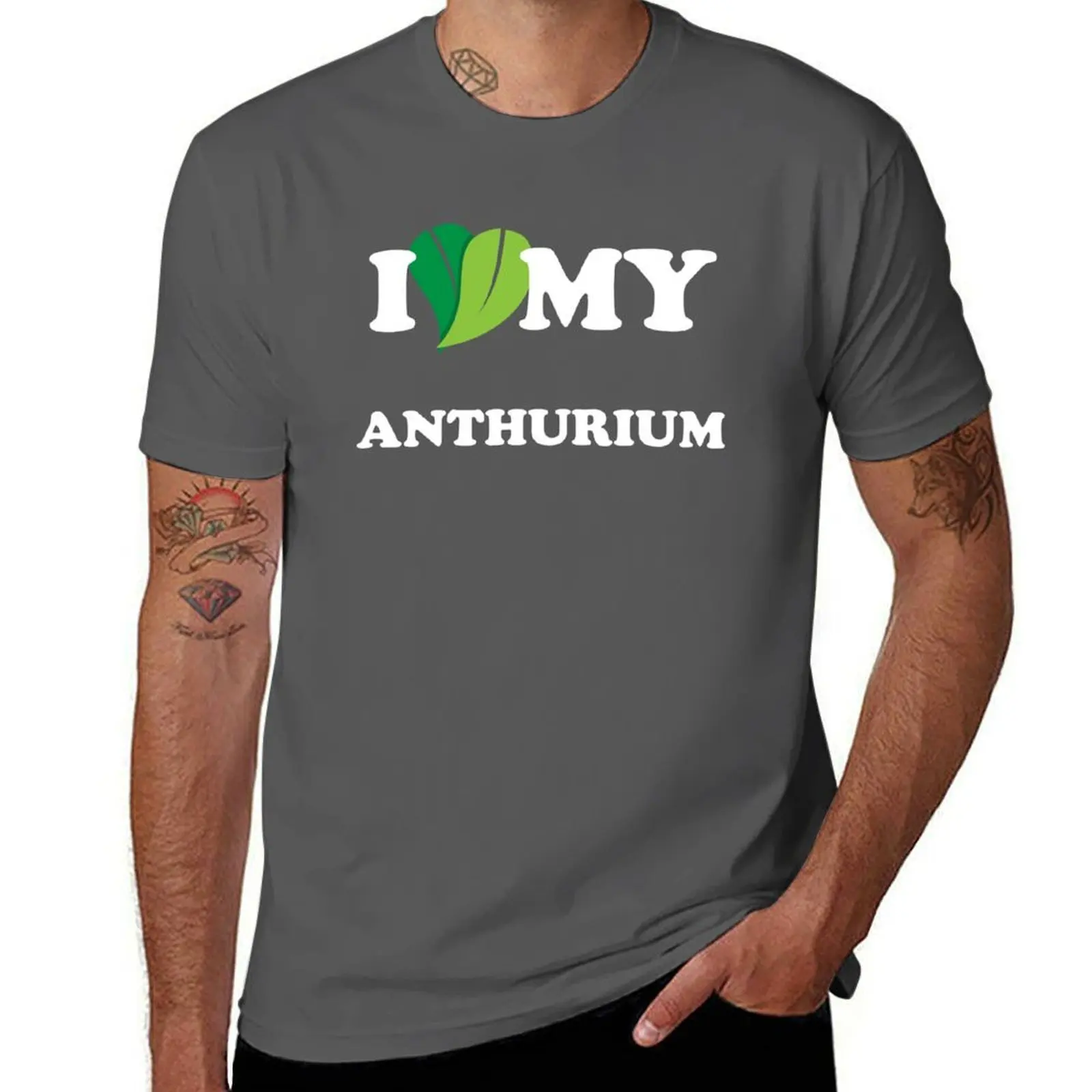 

Anthurium I plant love T-Shirt Running Gym Short Sleeve Sports Tee