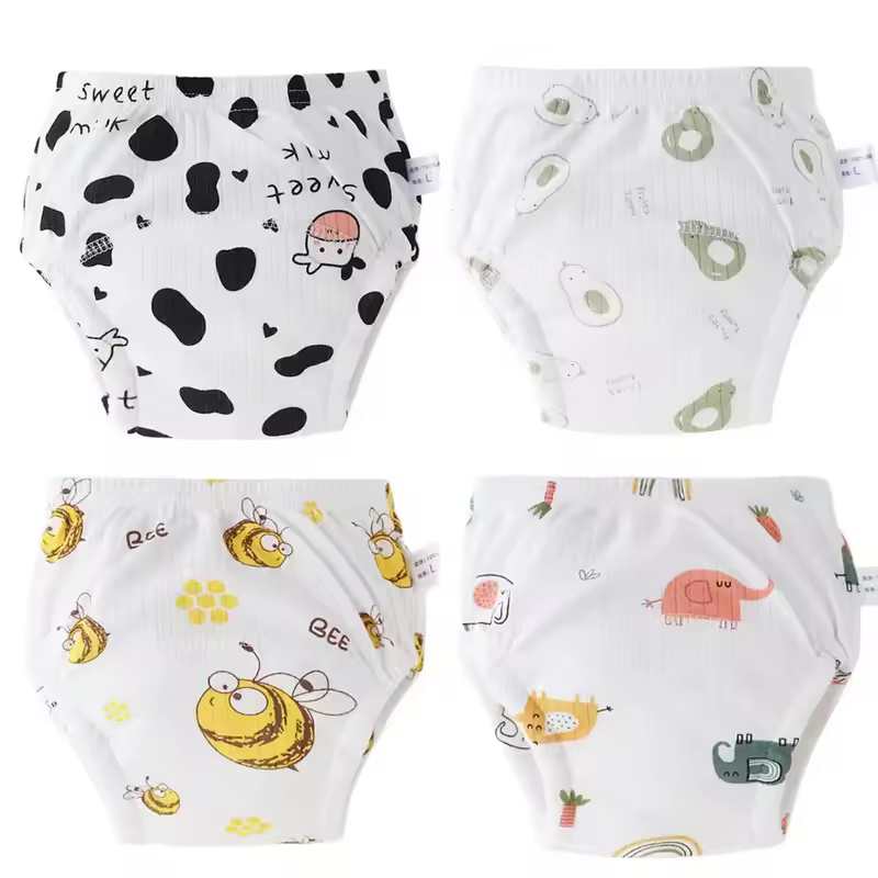 4PCS Baby Waterproof Diapers Pee Shorts Underwears Reusable Soft Ecological Cotton Toddler Potty Training Pants For Boys Girls - Image 16