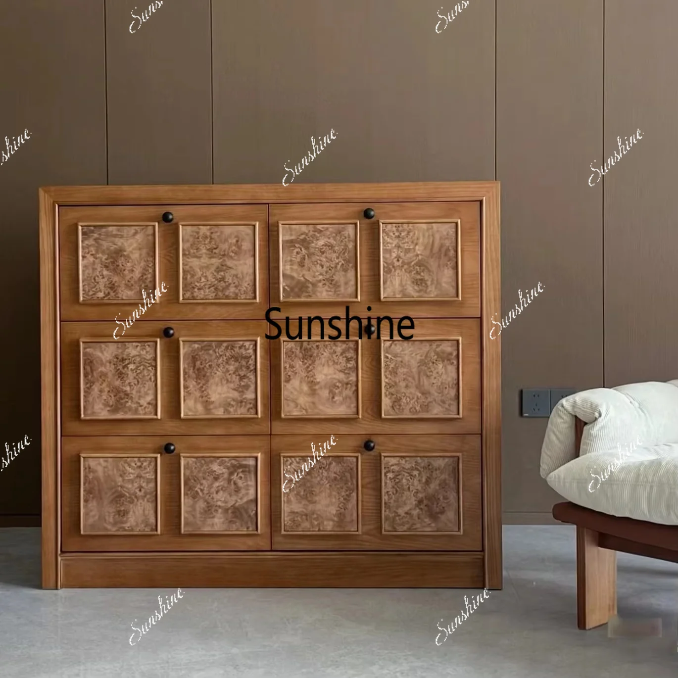 

Nordic wood four-drawer cabinet vintage living room entrancecabinet vintage bedroomstorage cabinet wall-mounted