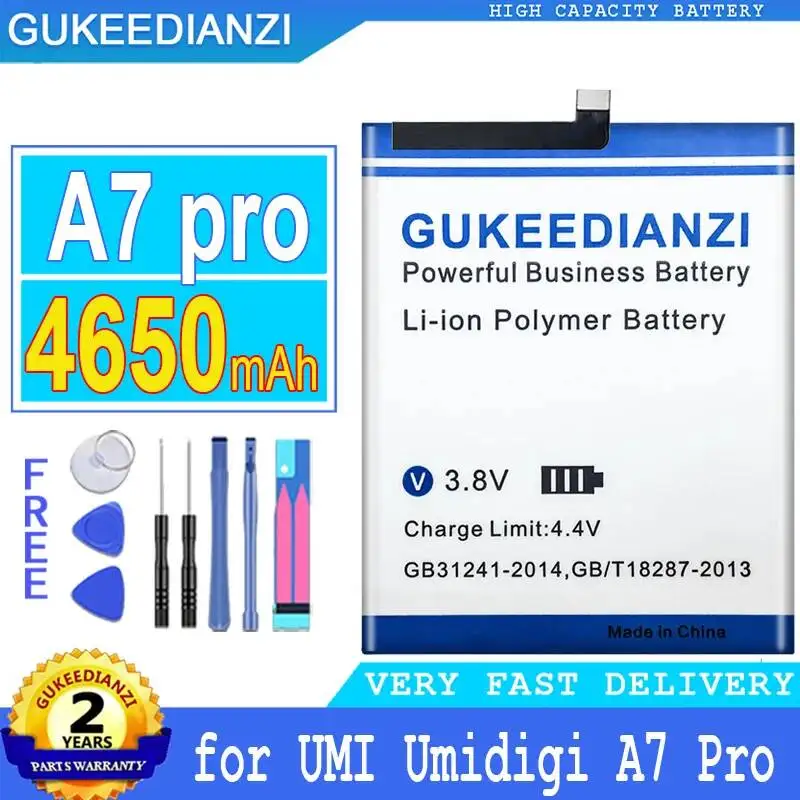 

4650mAh For Umidigi Umi A7 Pro High Compatibility Mobile Phone Battery Reliable Replacement
