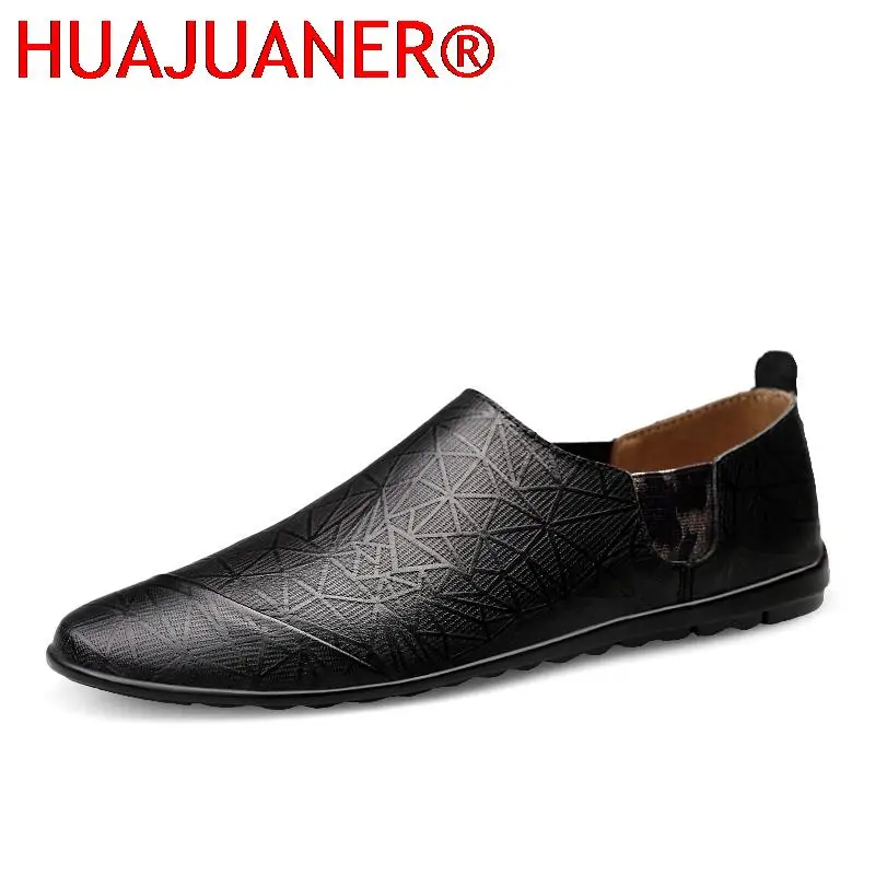 

Spring Autumn Men Casual Shoes Genuine Leather Luxe Retro Trend Versatile Soft Sole Simple Loafers For Men Moccasins Dress Flat