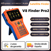 GTMEDIA V8 Finder Pro2 Satellite Finder DVB-S2X/S2/S/T2/T/C MPEG-2/4 H.264/H.265 (10 bit) Support IKS 1080P HD Digital Satfinder